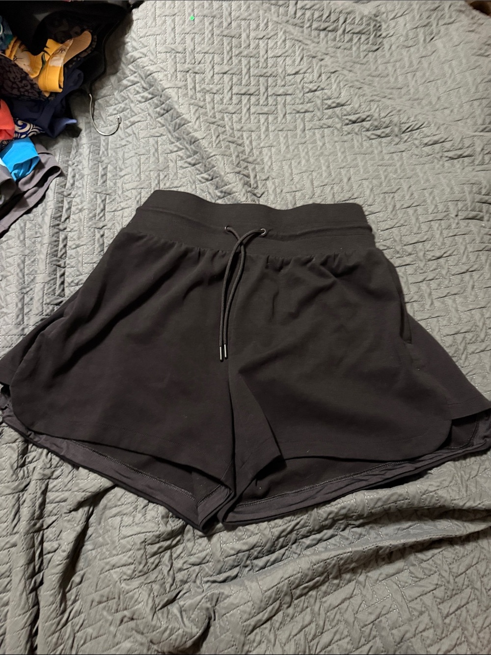 Old Navy Black Women's Athletic Drawstring Shorts 2X
